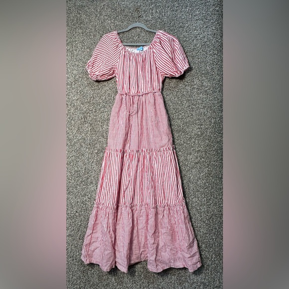 NWOT DRAPER JAMES RSVP Short Sleeve Tiered Maxi Dress Size Small - Picture 3 of 6